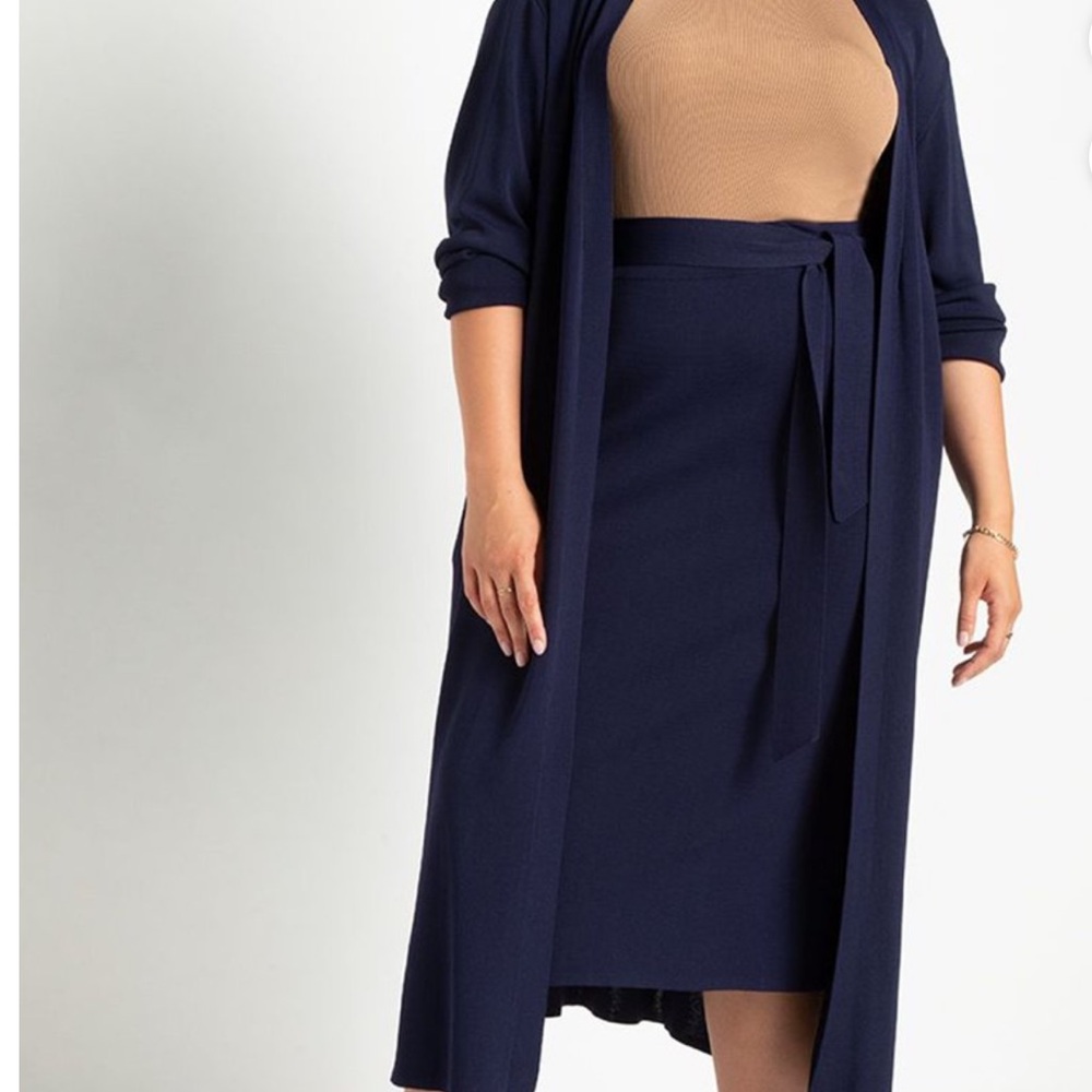 Eloquii 2-Pocket Evening Blue Duster Sold Out